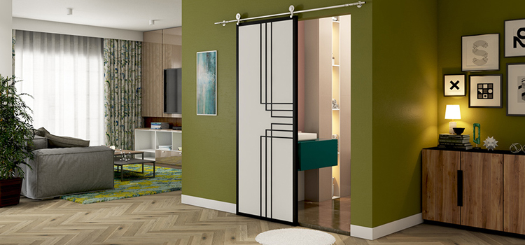 sliding bathroom door installation in Vista
